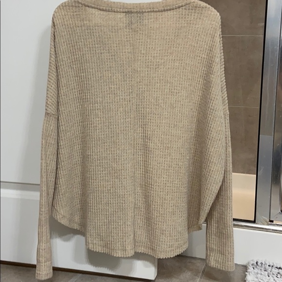 Out From Under Oversized Thermal Button-Front Top - Picture 6 of 6